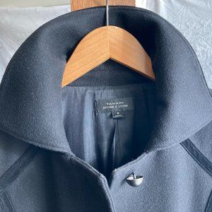 TAHARI black, long winter coat- size 8